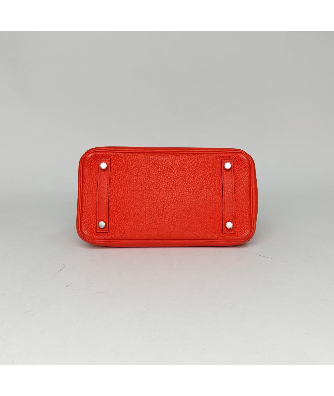 HERMES Красная кожаная сумка с короткими ручками, фото 6