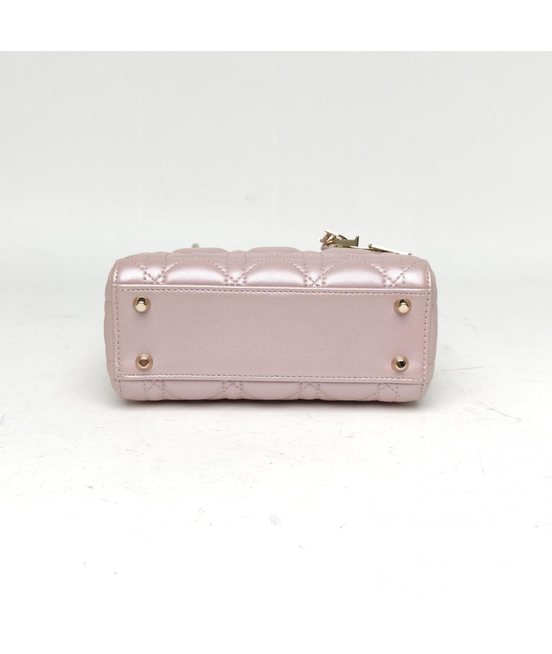 CHRISTIAN DIOR Розовая кожаная сумка через плечо, фото 6