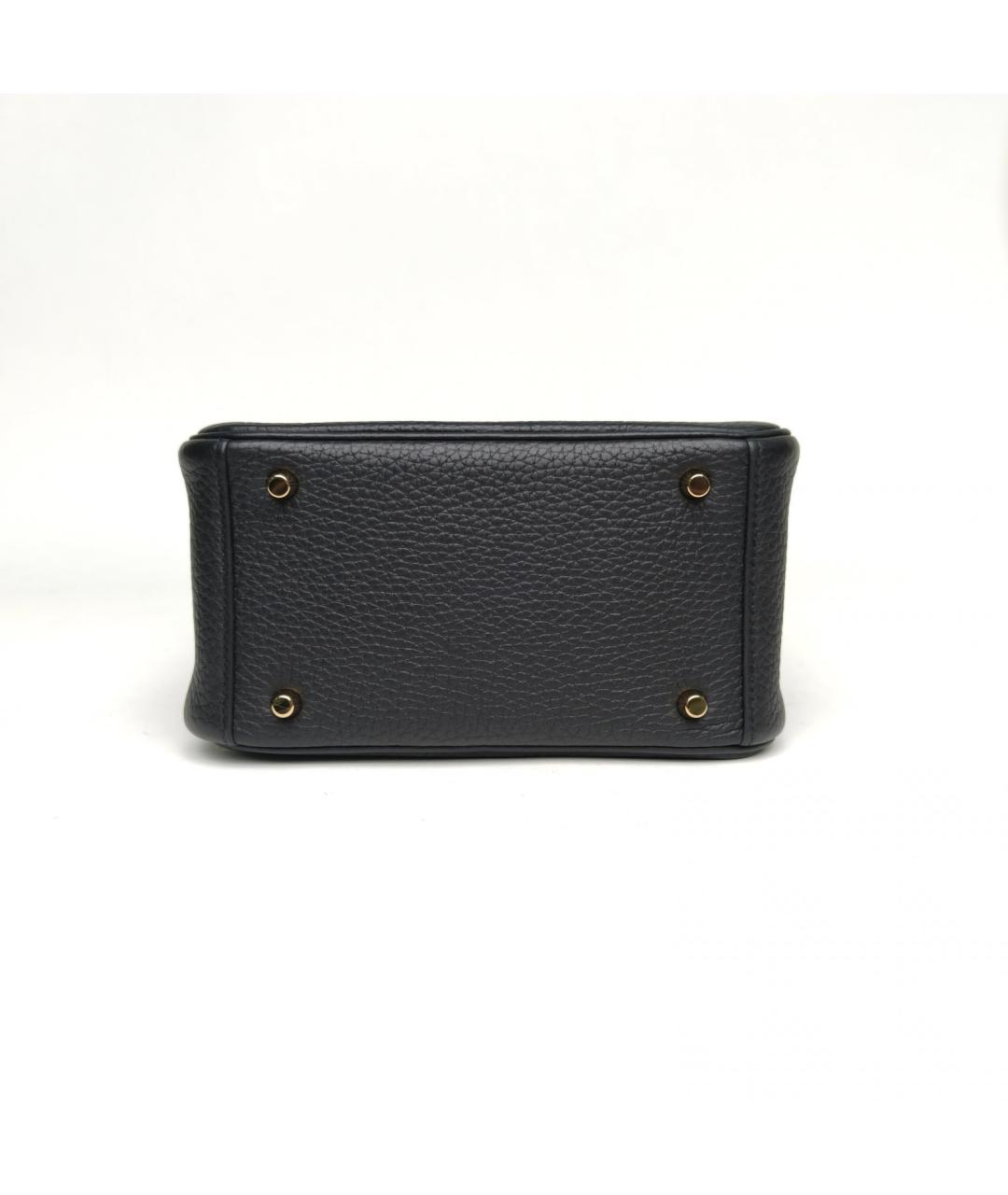 HERMES Черная кожаная сумка через плечо, фото 6