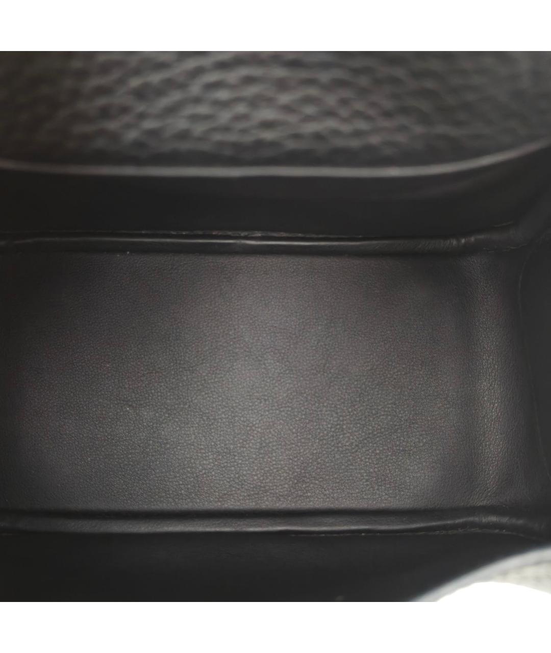 HERMES Черная кожаная сумка через плечо, фото 8