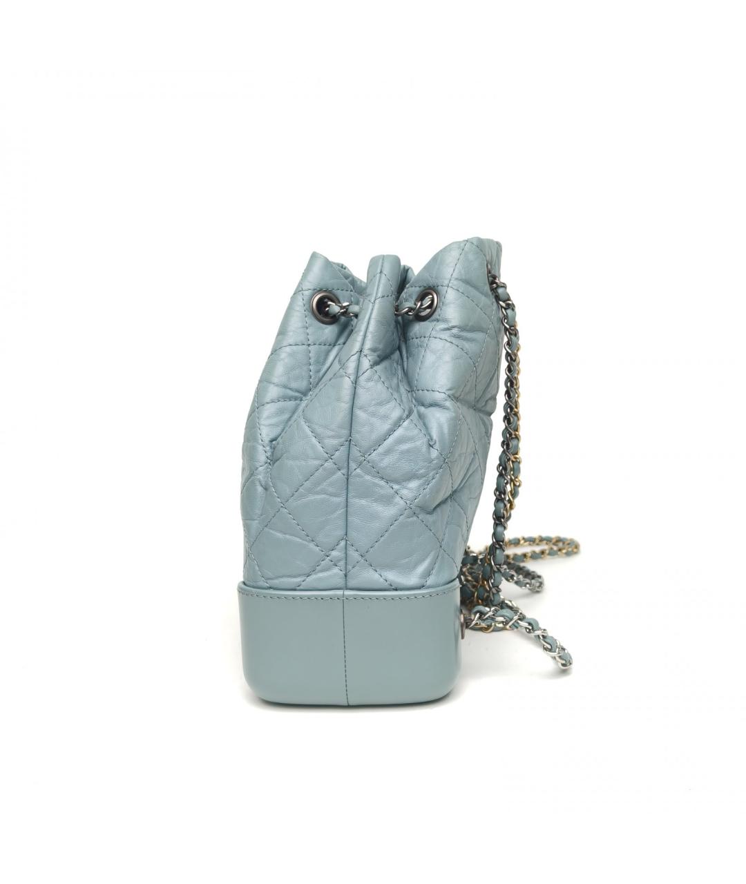 CHANEL Голубой кожаный рюкзак, фото 7