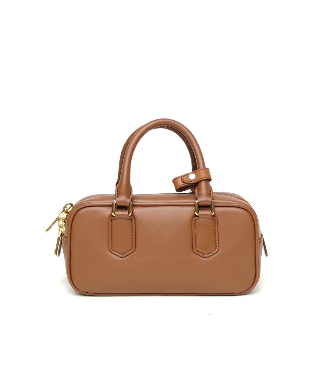 MIU MIU Коричневая кожаная сумка через плечо, фото 4