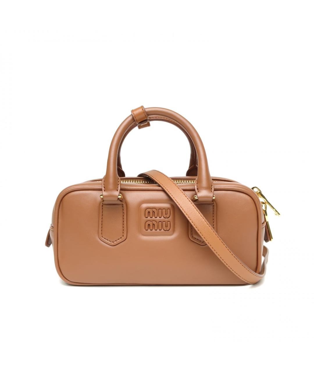 MIU MIU Коричневая кожаная сумка через плечо, фото 2