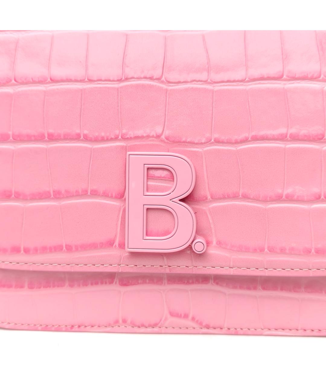 BALENCIAGA Розовая кожаная сумка через плечо, фото 7