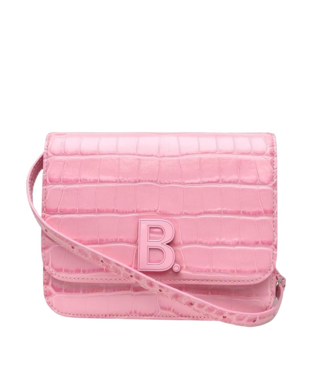 BALENCIAGA Розовая кожаная сумка через плечо, фото 1