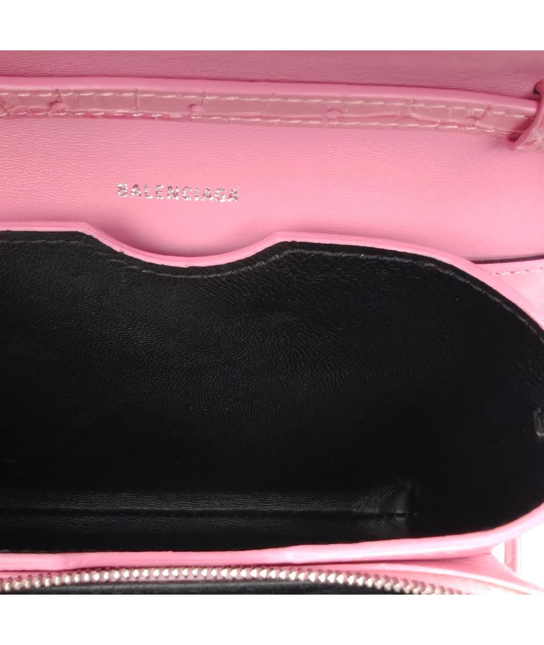BALENCIAGA Розовая кожаная сумка через плечо, фото 8