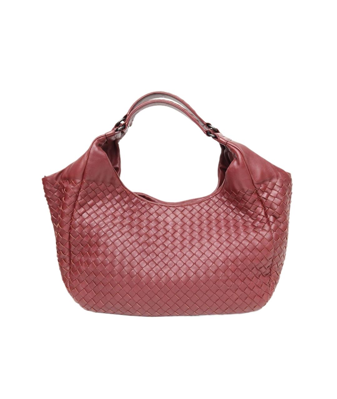 BOTTEGA VENETA Бордовая кожаная сумка через плечо, фото 10