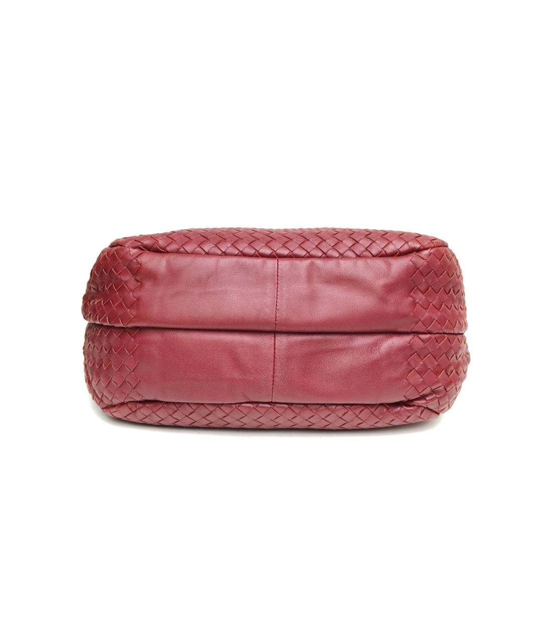 BOTTEGA VENETA Бордовая кожаная сумка через плечо, фото 6