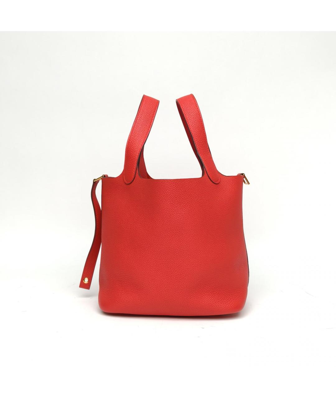 HERMES Красная кожаная сумка через плечо, фото 5