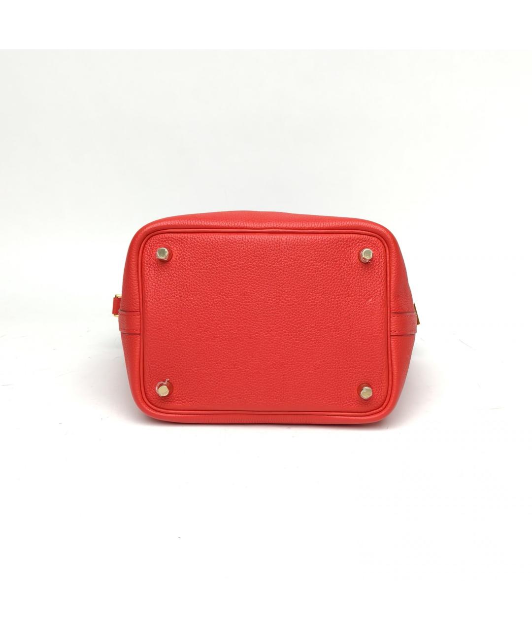 HERMES Красная кожаная сумка через плечо, фото 6