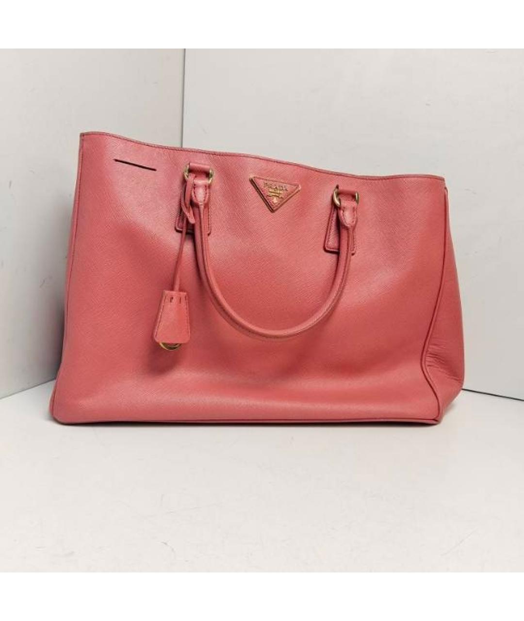 PRADA Коралловая кожаная сумка через плечо, фото 9