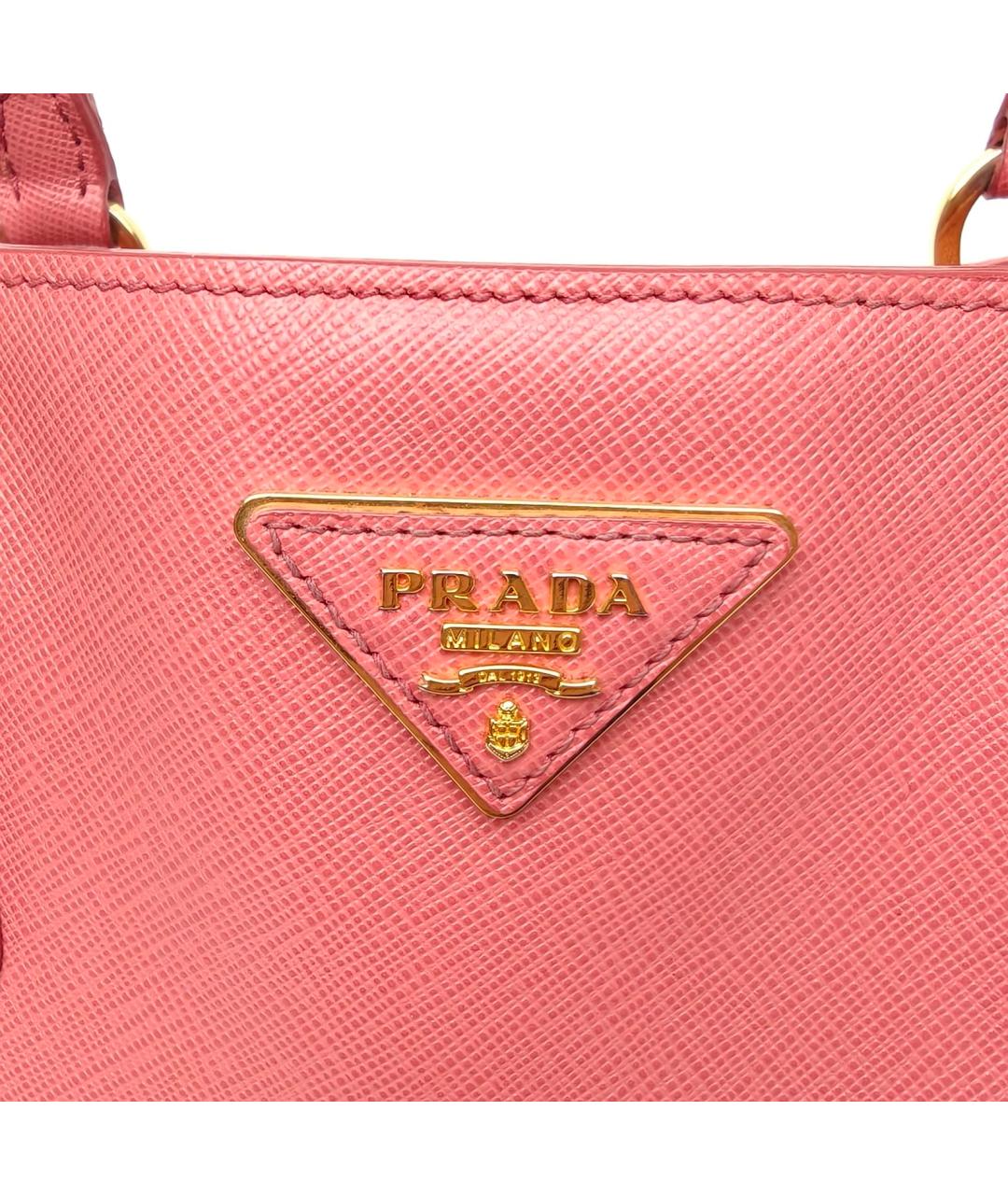 PRADA Коралловая кожаная сумка через плечо, фото 8