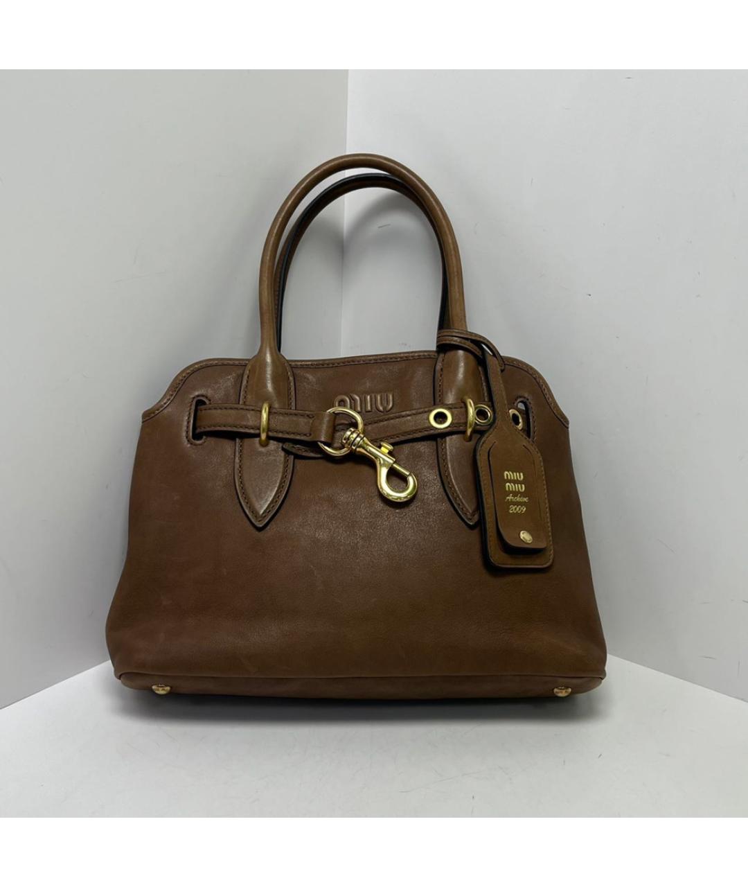 MIU MIU Коричневая замшевая сумка через плечо, фото 9