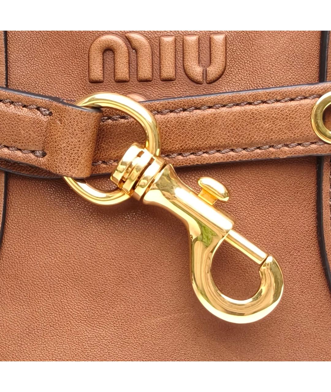 MIU MIU Коричневая замшевая сумка через плечо, фото 7