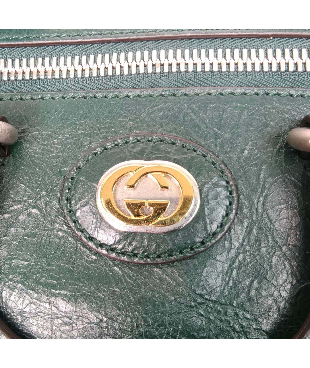 GUCCI Зеленая кожаная сумка через плечо, фото 7
