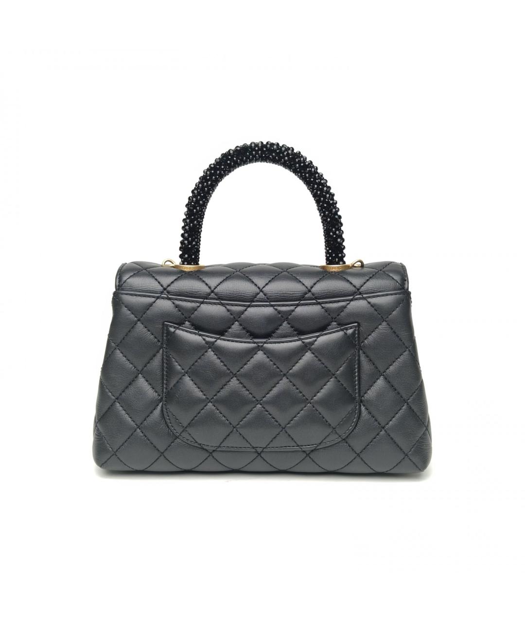 CHANEL Черная кожаная сумка через плечо, фото 4