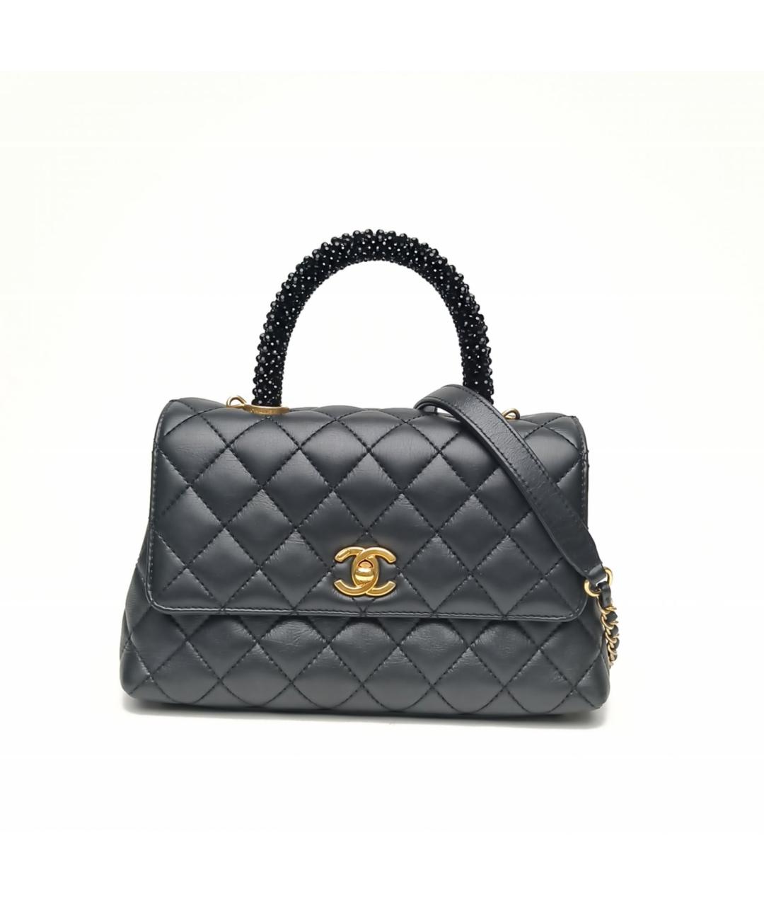 CHANEL Черная кожаная сумка через плечо, фото 2