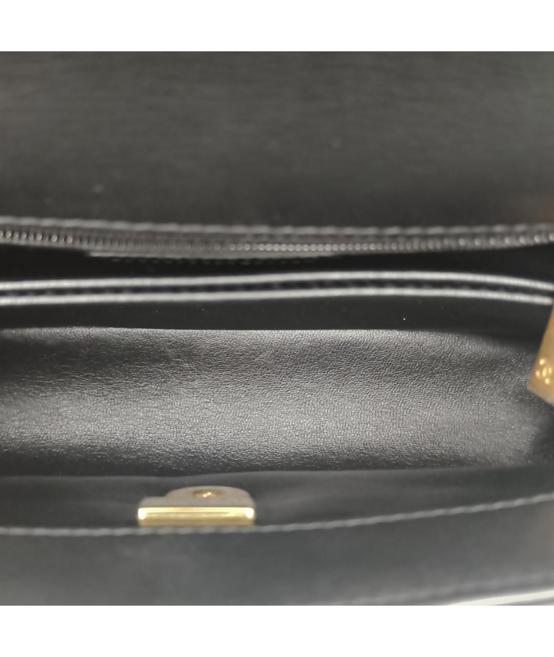 CHANEL Черная кожаная сумка через плечо, фото 8