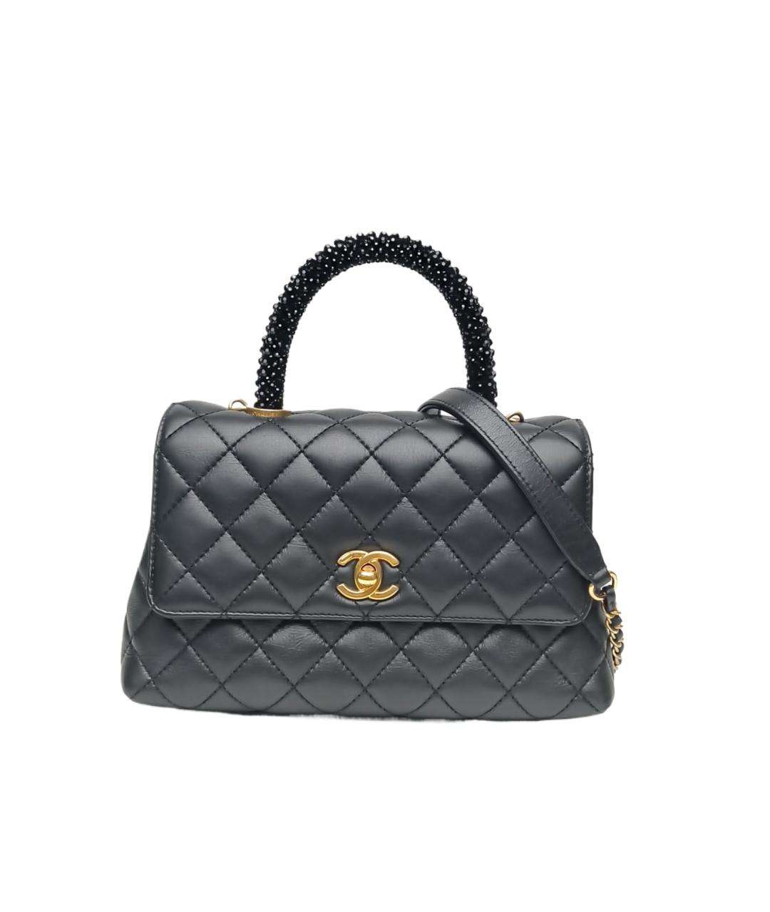 CHANEL Черная кожаная сумка через плечо, фото 1