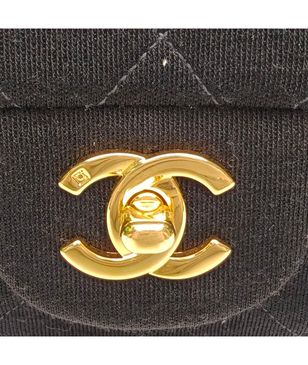 CHANEL Черная тканевая сумка через плечо, фото 7