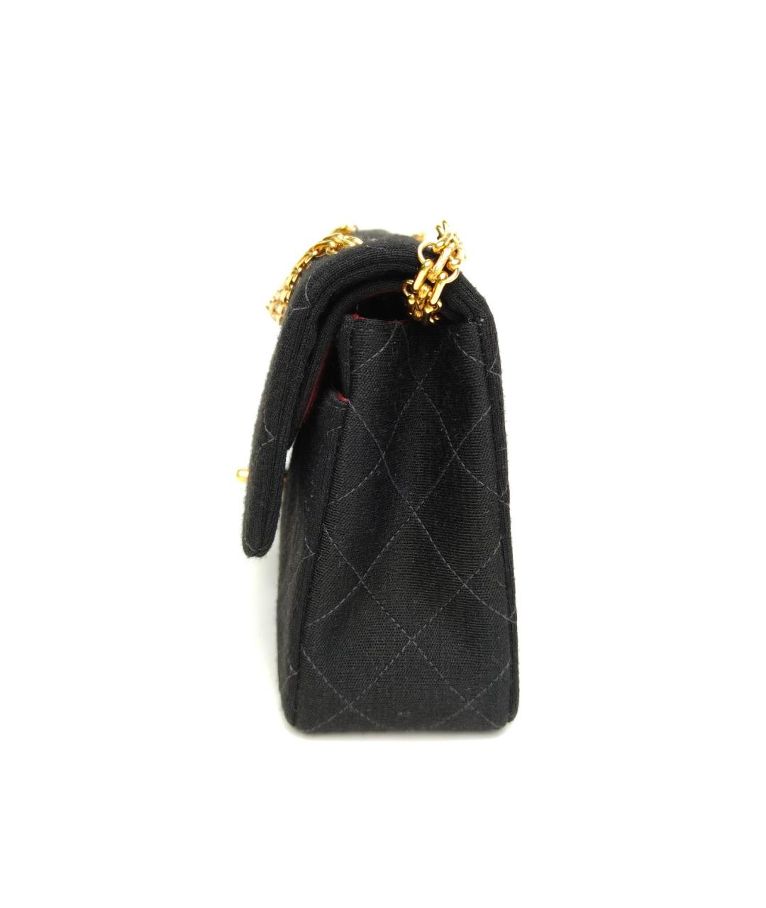 CHANEL Черная тканевая сумка через плечо, фото 3