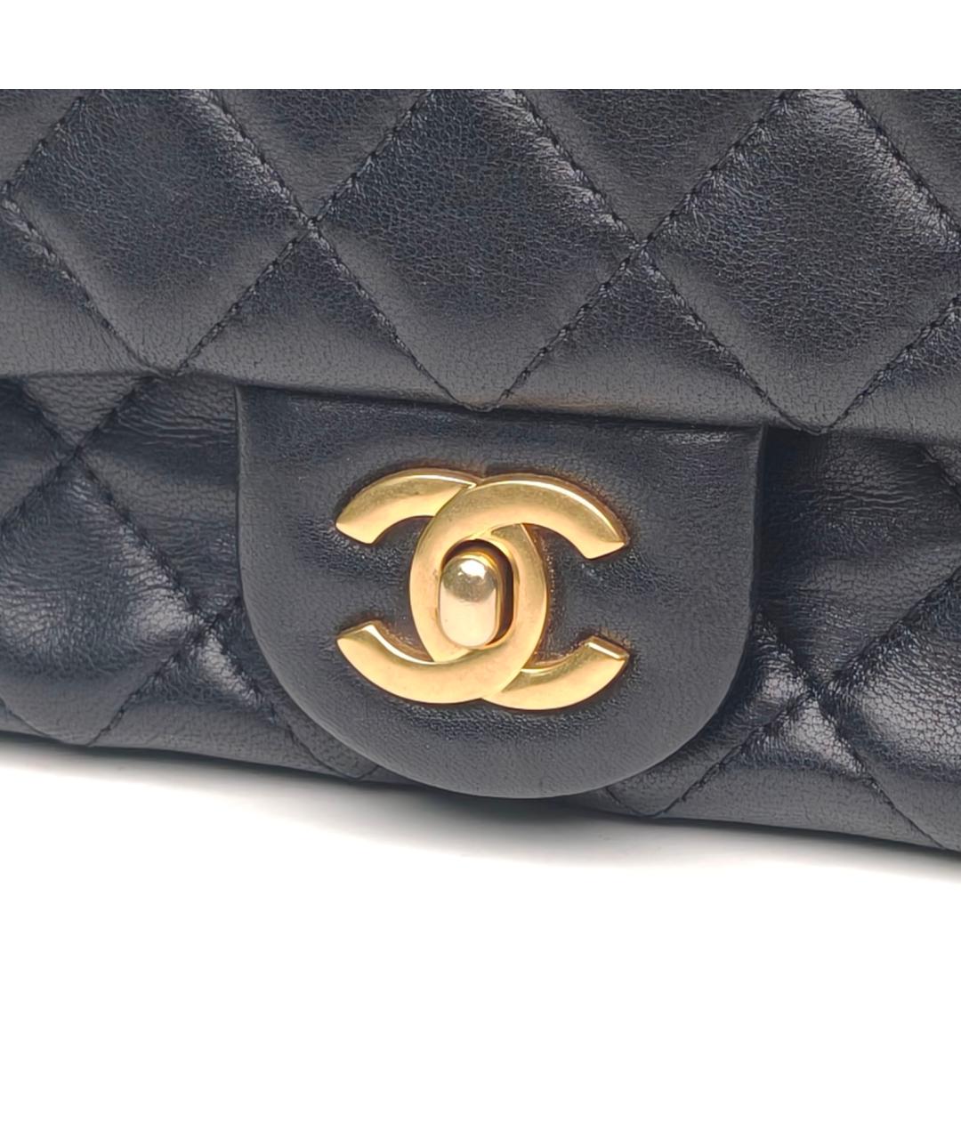 CHANEL Черная кожаная сумка через плечо, фото 5