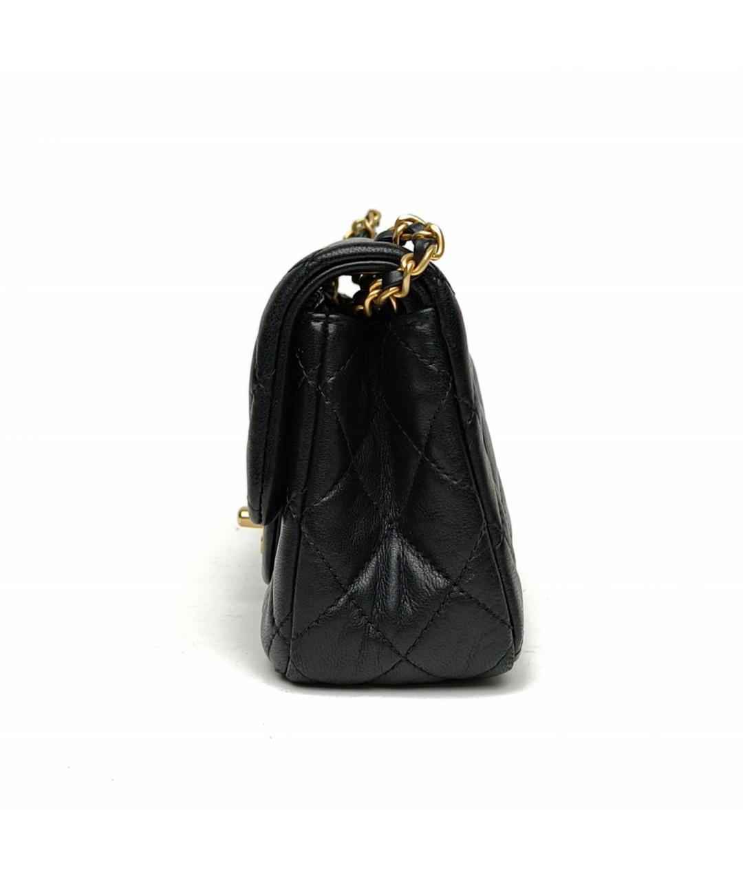CHANEL Черная кожаная сумка через плечо, фото 8