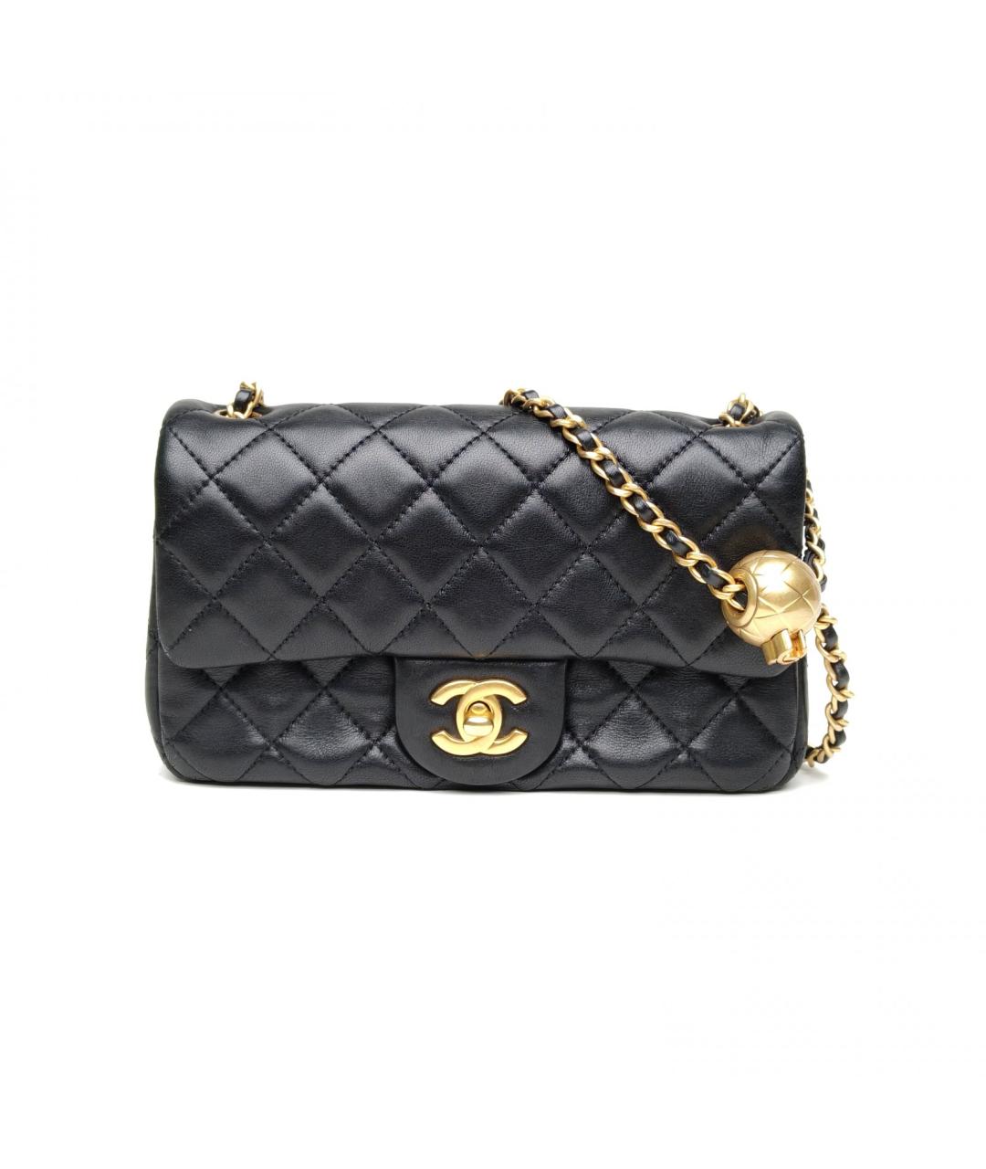 CHANEL Черная кожаная сумка через плечо, фото 7