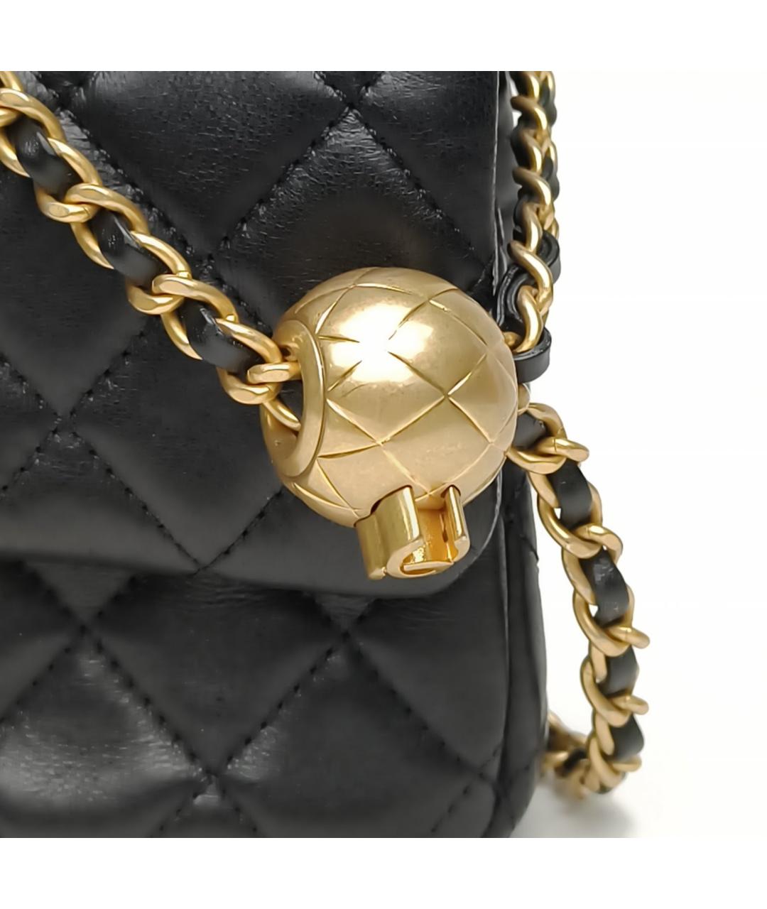 CHANEL Черная кожаная сумка через плечо, фото 4