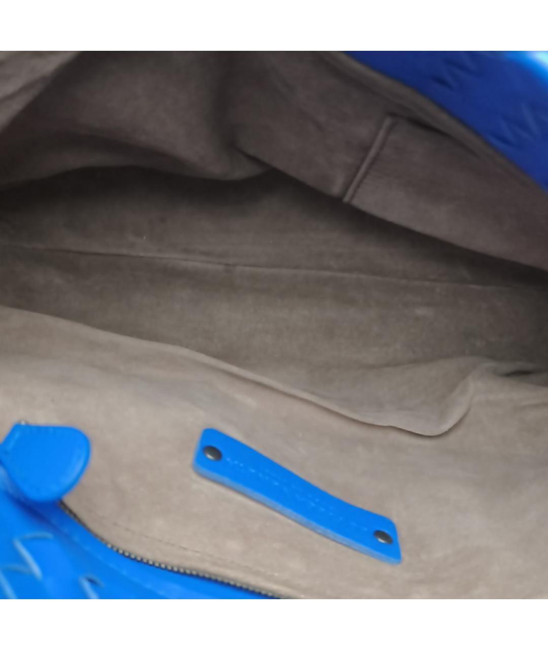 BOTTEGA VENETA Синяя кожаная сумка через плечо, фото 7