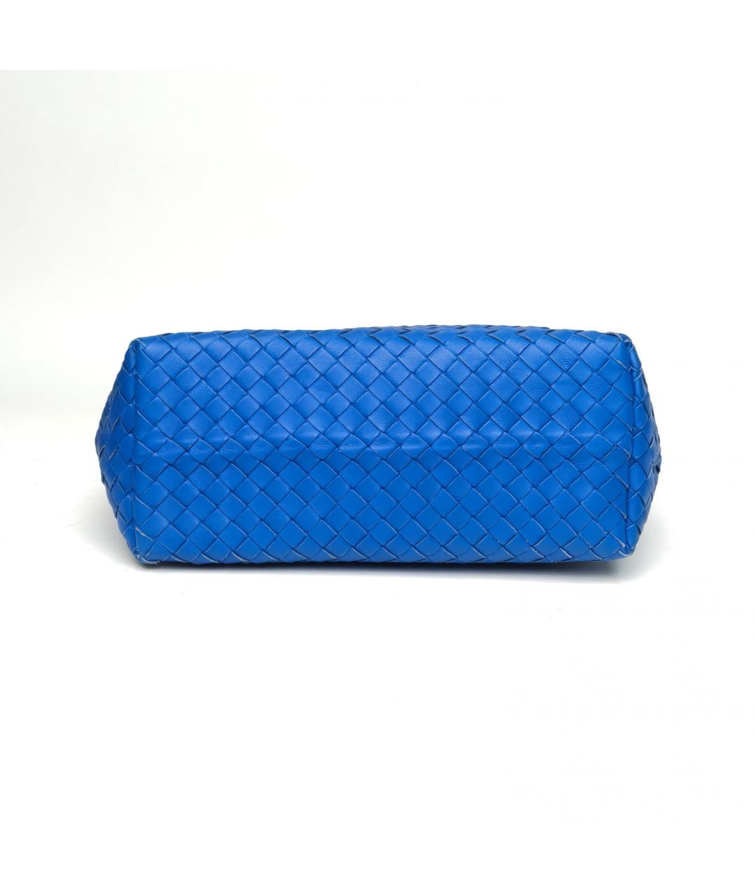 BOTTEGA VENETA Синяя кожаная сумка через плечо, фото 6