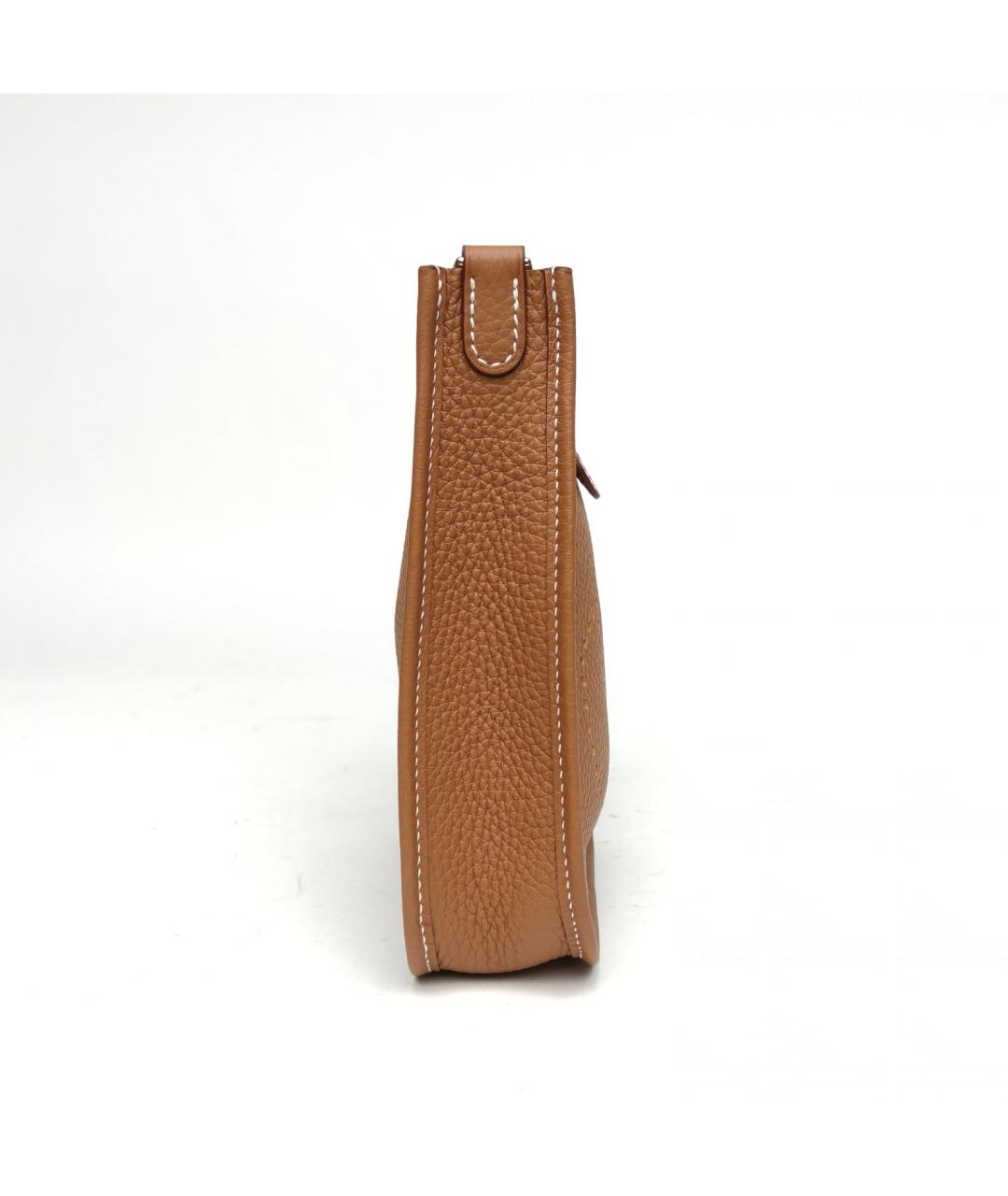 HERMES Коричневая кожаная сумка через плечо, фото 5