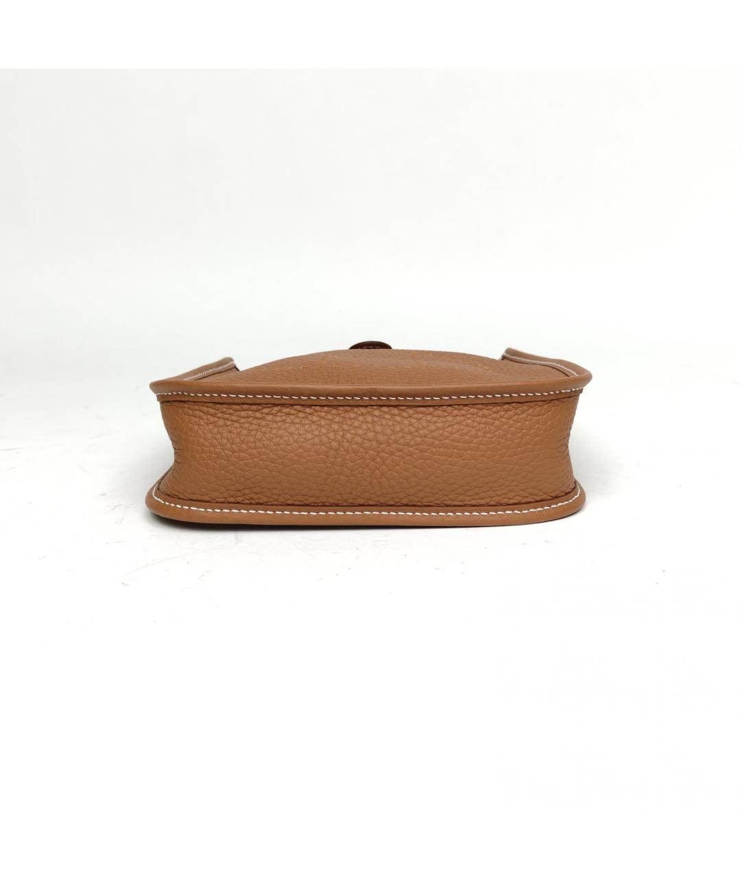 HERMES Коричневая кожаная сумка через плечо, фото 6