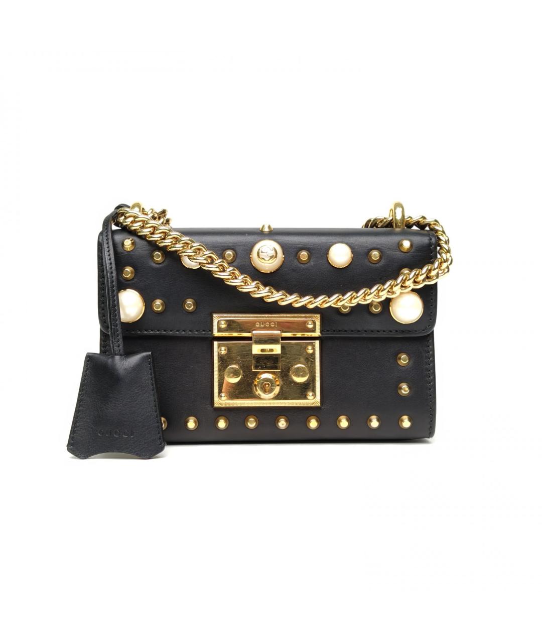 GUCCI Черная кожаная сумка через плечо, фото 2
