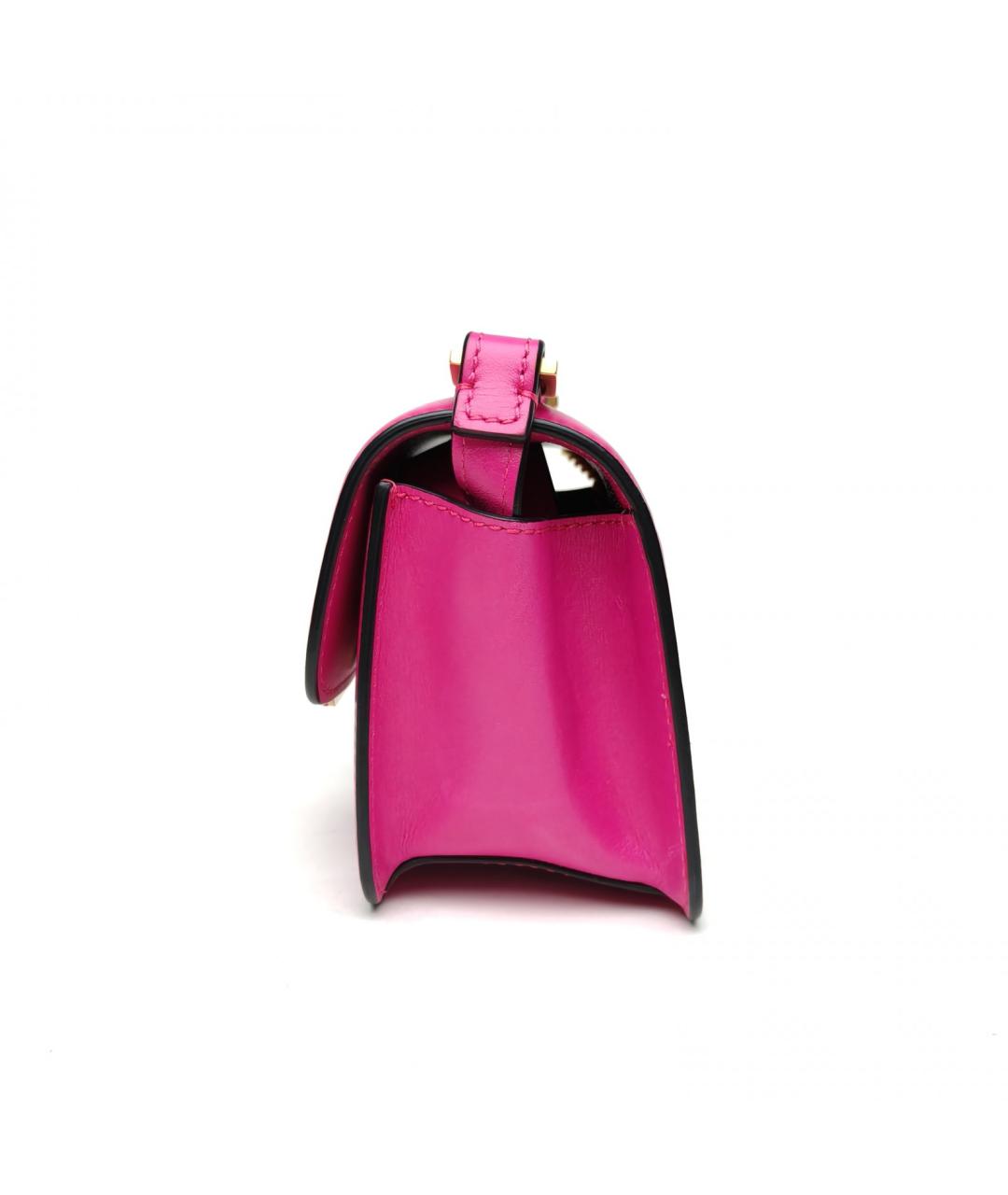 VALENTINO Розовая кожаная сумка через плечо, фото 3