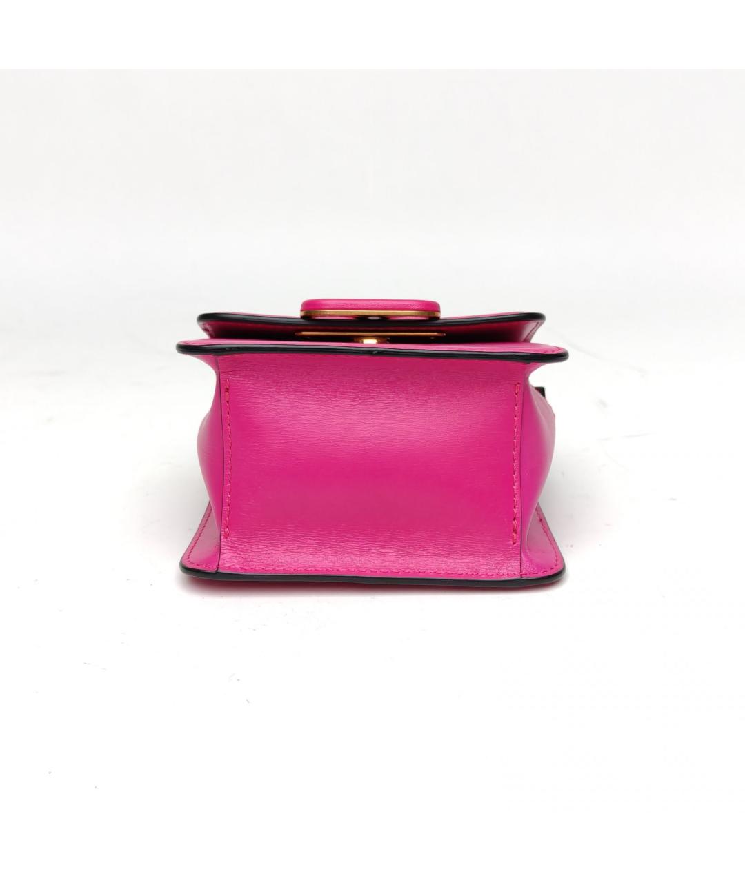 VALENTINO Розовая кожаная сумка через плечо, фото 6