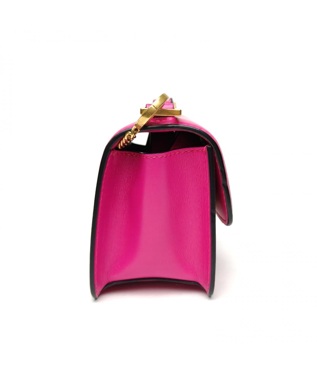 VALENTINO Розовая кожаная сумка через плечо, фото 5