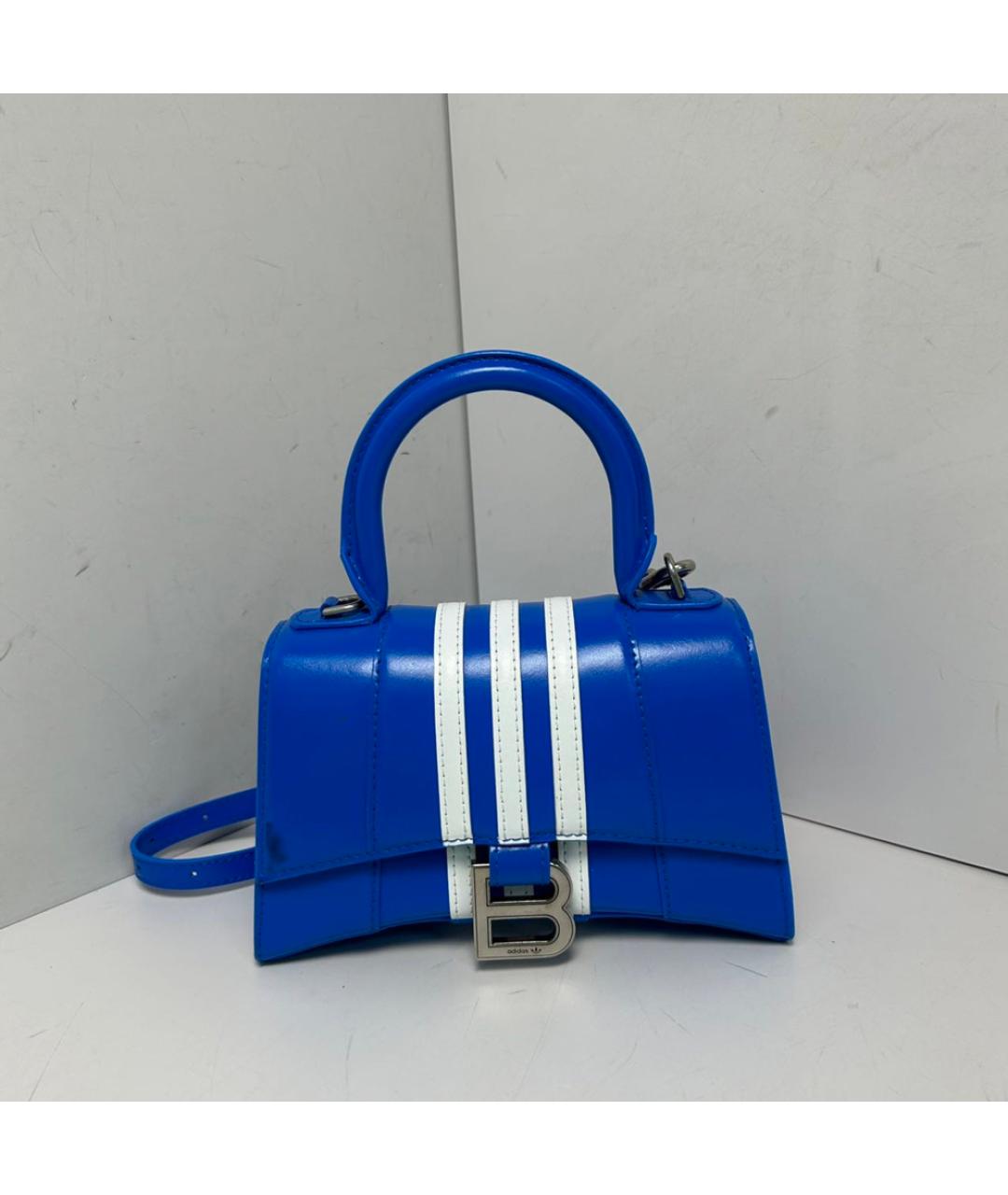 BALENCIAGA Синяя кожаная сумка через плечо, фото 9