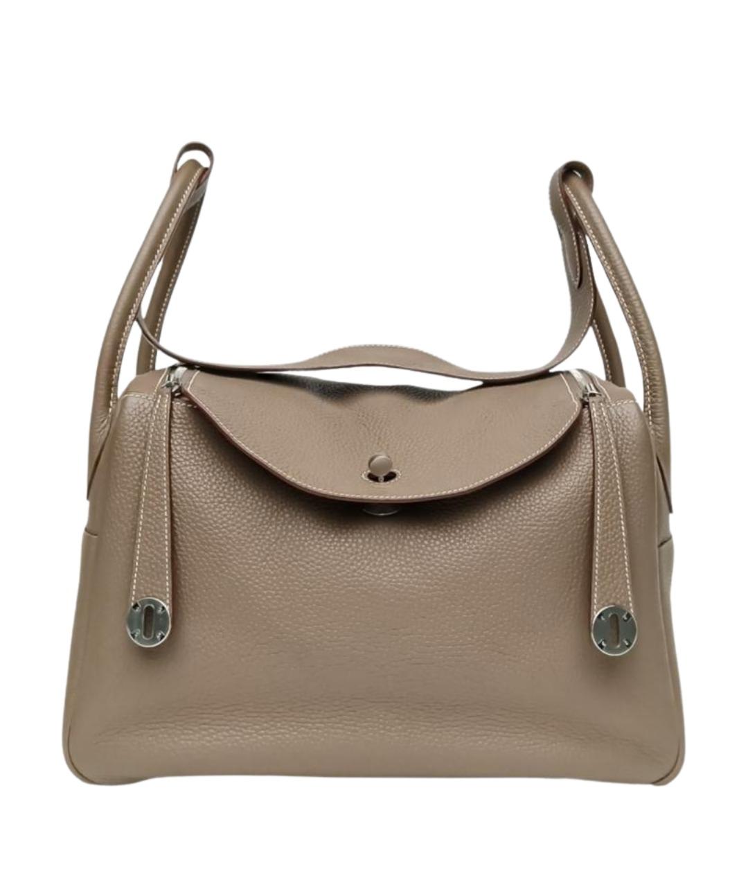 HERMES Коричневая кожаная сумка через плечо, фото 1