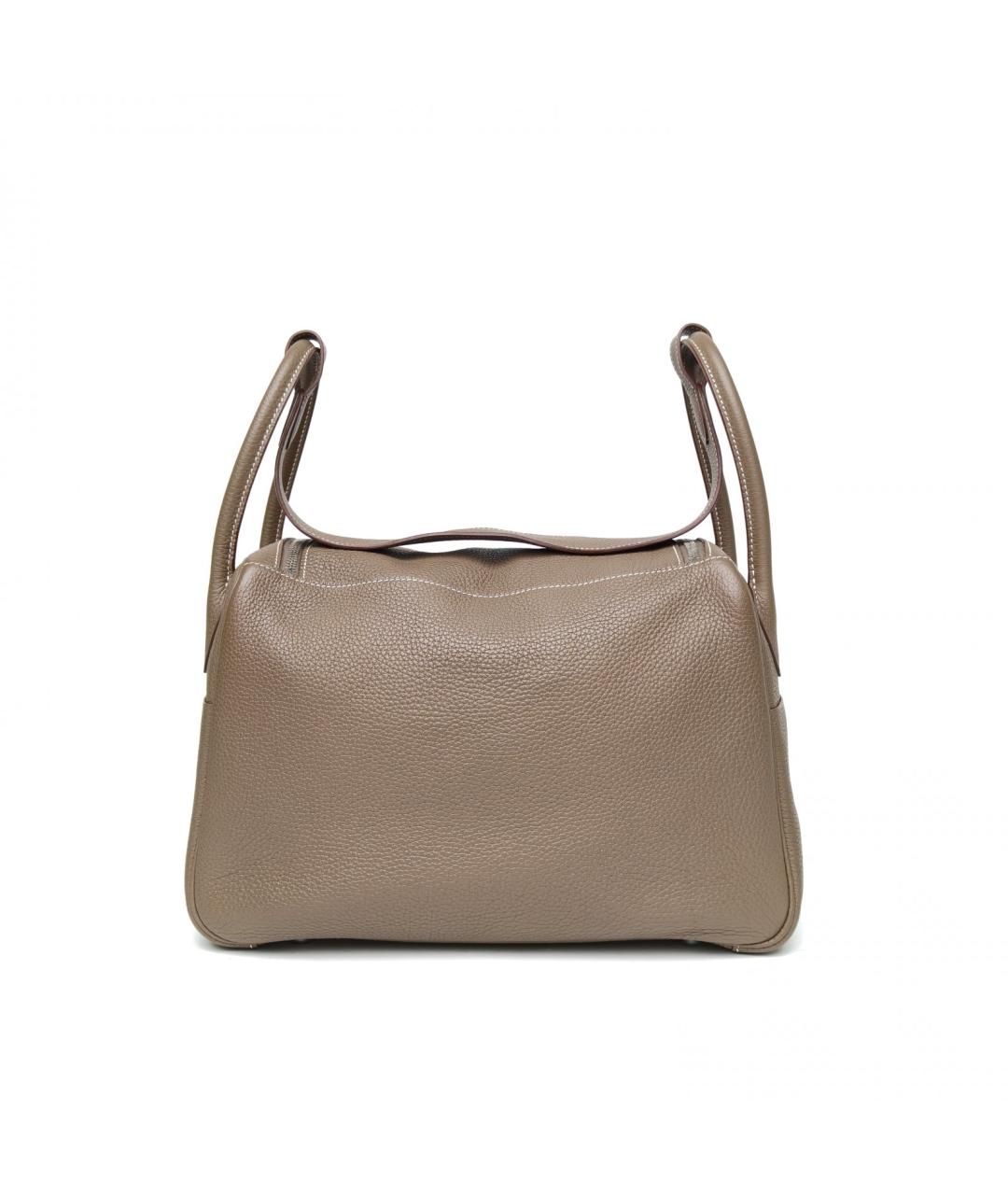 HERMES Коричневая кожаная сумка через плечо, фото 4