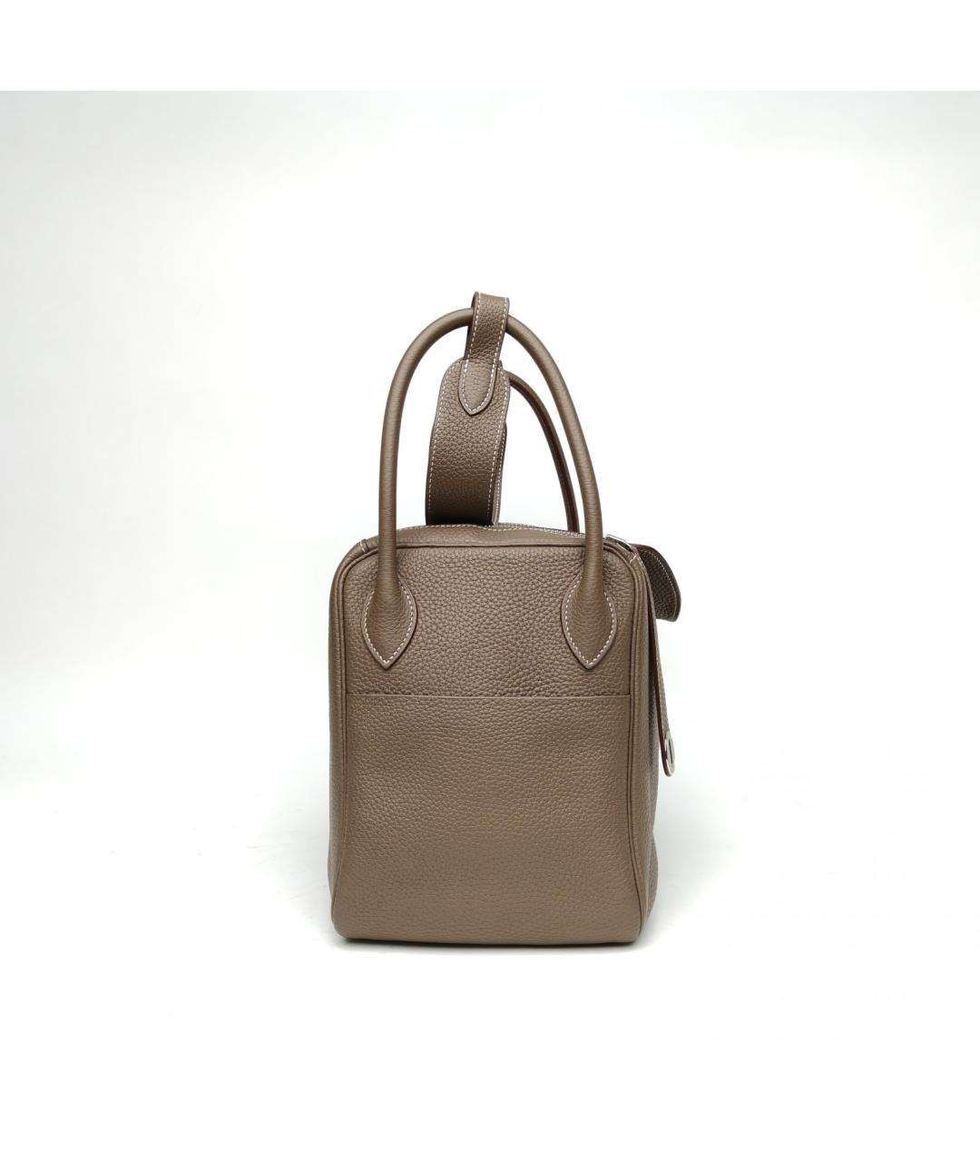 HERMES Коричневая кожаная сумка через плечо, фото 5