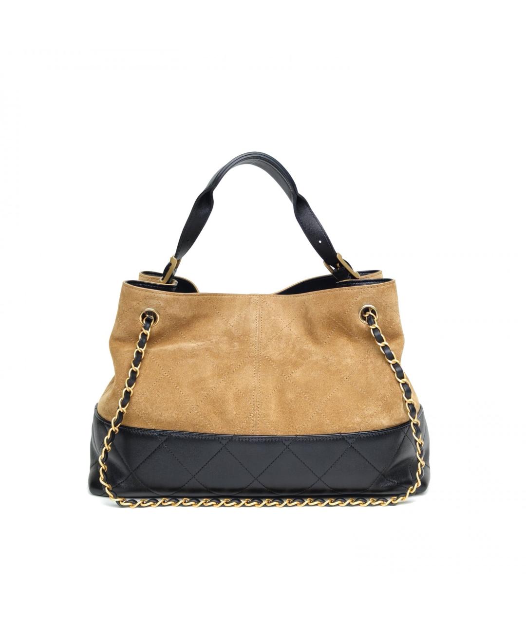 CHANEL Бежевая замшевая сумка через плечо, фото 4