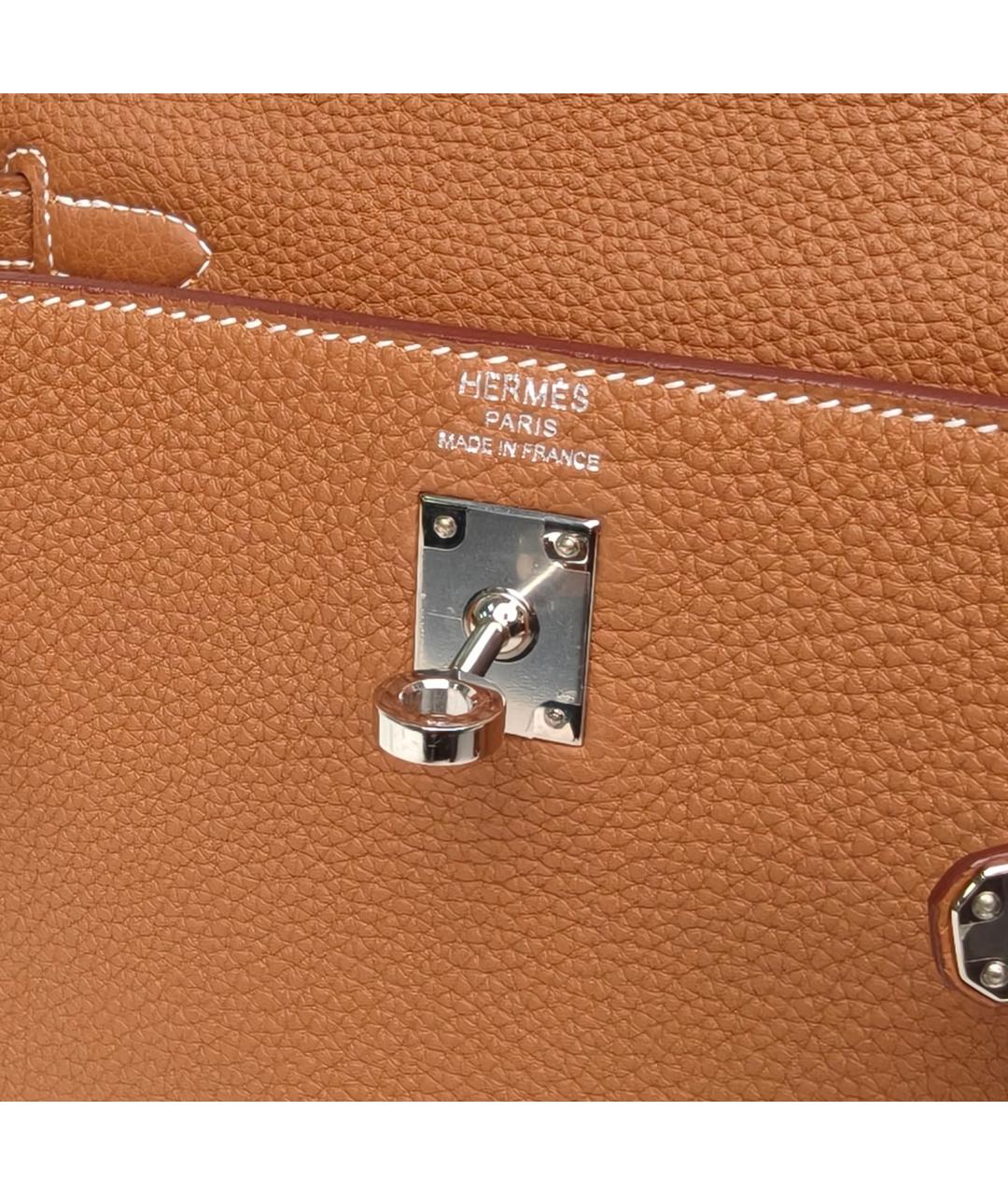 HERMES Коричневая кожаная сумка через плечо, фото 7