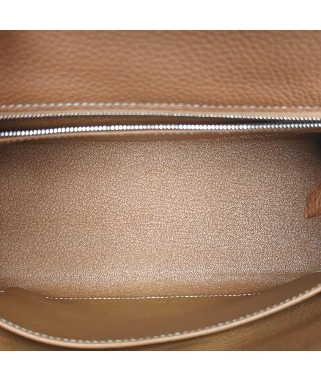 HERMES Коричневая кожаная сумка через плечо, фото 8