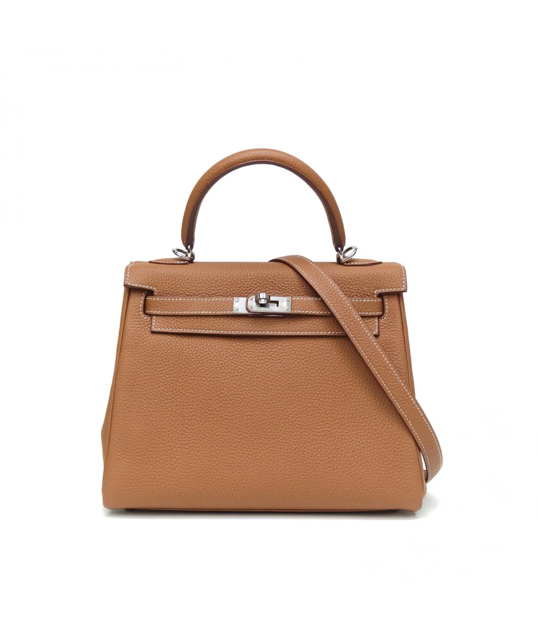 HERMES Коричневая кожаная сумка через плечо, фото 2