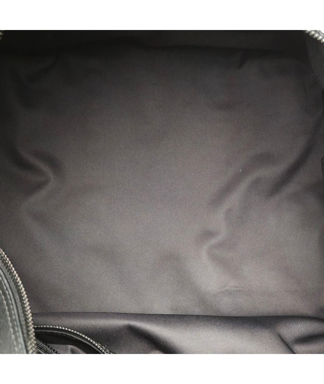 LOUIS VUITTON Черная кожаная дорожная/спортивная сумка, фото 9