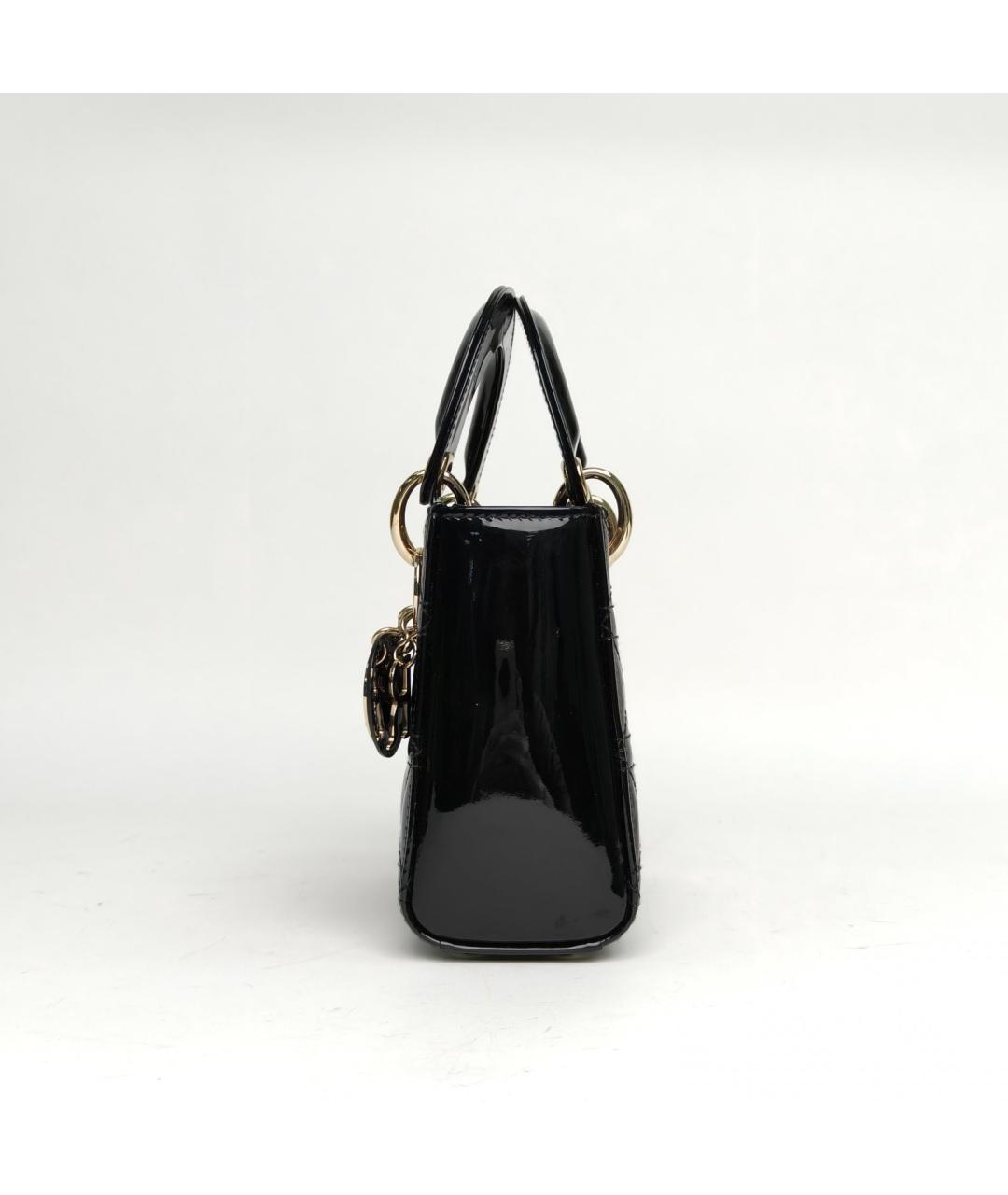 CHRISTIAN DIOR Черная кожаная сумка через плечо, фото 5