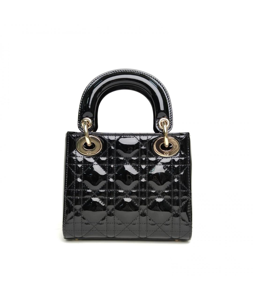 CHRISTIAN DIOR Черная кожаная сумка через плечо, фото 4