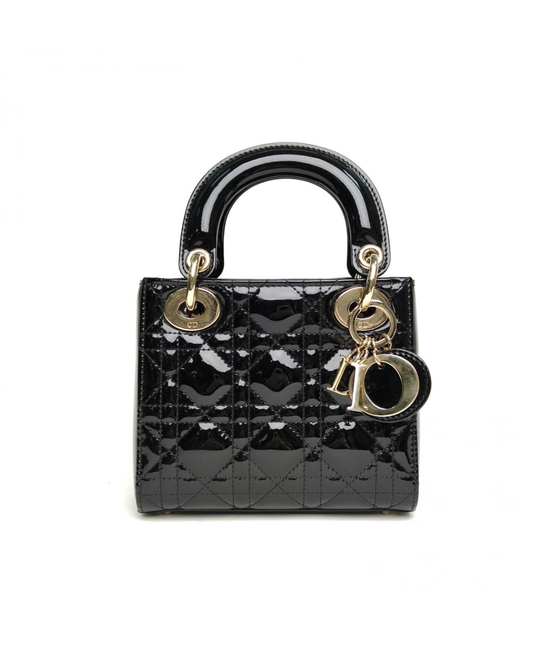 CHRISTIAN DIOR Черная кожаная сумка через плечо, фото 2