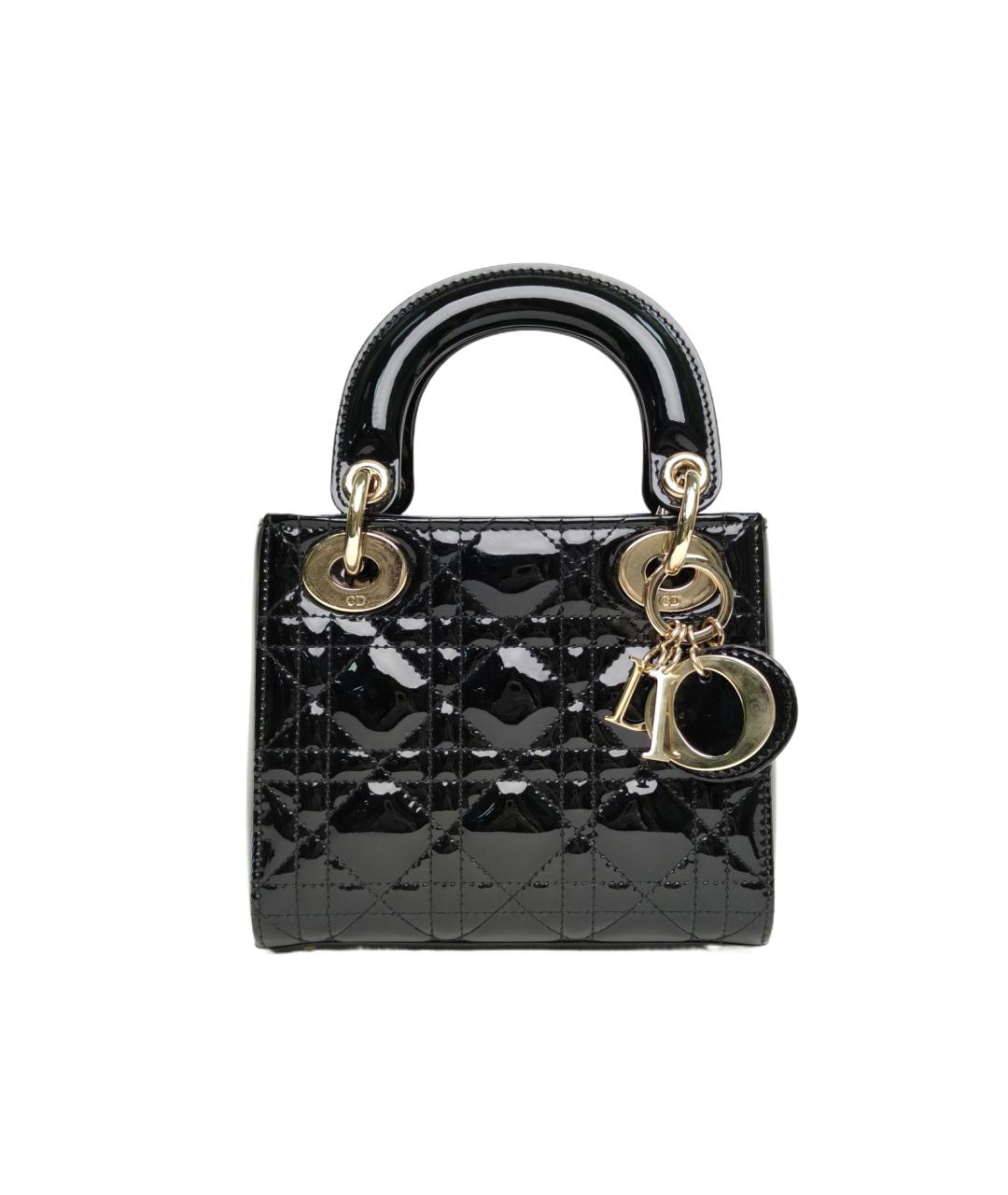 CHRISTIAN DIOR Черная кожаная сумка через плечо, фото 9